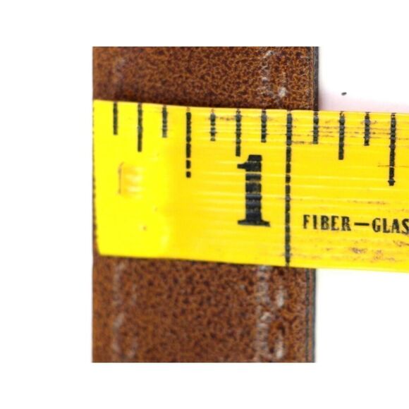 Yves FRANCE TOOLED BROWN GENUINE LEATHER 1 1/8"Wd CASUAL DRESS BELT Sz 42/90(G8 - Picture 10 of 14